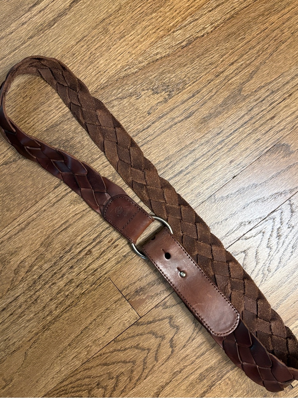 Timberland Genuine Leather Braided Belt XL Boho Casual